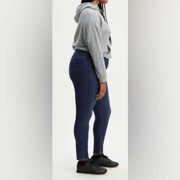 LEVI'S PULL ON DENIM LEGGINGS - DARK WASH - PLUS SIZE 18 - Picture 2 of 12